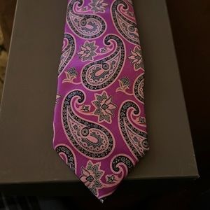 Zegna Purple Paisley Tie